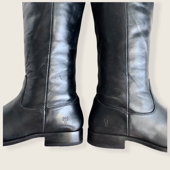 Frye Melissa Button Black Leather Classic Boots - Picture 15 of 16